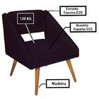 Poltrona Decorativa Madeira Alice Veludo At Moveis