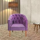 Poltrona Decorativa Madeira Dubai Veludo At Moveis