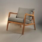 Poltrona Decorativa Madeira Maciça Bia Luxo Cappuccino