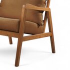 Poltrona Decorativa Madeira Maciça Bia Luxo Caramelo