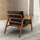 Poltrona Decorativa Madeira Maciça Bia Luxo Preto