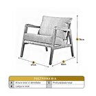 Poltrona Decorativa Madeira Maciça Bia Luxo Preto