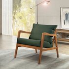 Poltrona Decorativa Madeira Maciça Bia Luxo Verde