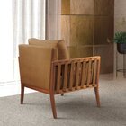 Poltrona Decorativa Madeira Maciça Helena Corino Caramelo