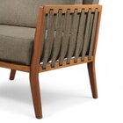 Poltrona Decorativa Madeira Maciça Helena Linho/cappuccino