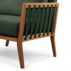 Poltrona Decorativa Madeira Maciça Helena Veludo Verde