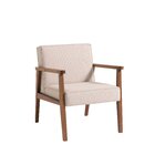 Poltrona Decorativa Madeira Maciça Jequitibá Assento Com Pers