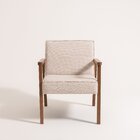 Poltrona Decorativa Madeira Maciça Jequitibá Assento Com Pers