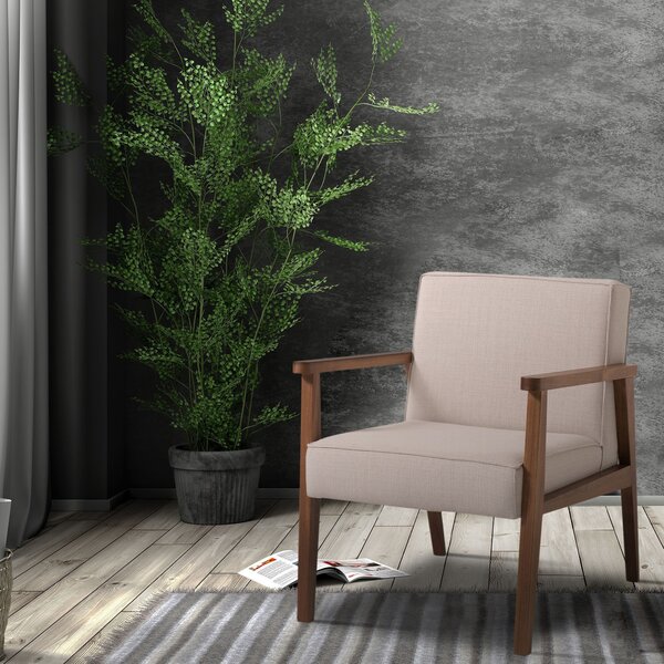 Poltrona Decorativa Madeira Maciça Jequitibá Assento Com Pers