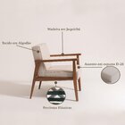 Poltrona Decorativa Madeira Maciça Jequitibá Assento Com Pers