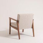 Poltrona Decorativa Madeira Maciça Jequitibá Assento Com Pers