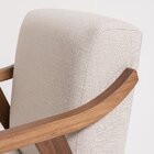 Poltrona Decorativa Madeira Maciça Jequitibá Assento Com Pers