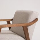 Poltrona Decorativa Madeira Maciça Jequitibá Assento Com Pers