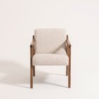 Poltrona Decorativa Madeira Maciça Jequitibá Assento Com Pers