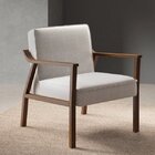 Poltrona Decorativa Madeira Maciça Jequitibá Assento Com Pers