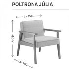 Poltrona Decorativa Madeira Maciça Jequitibá Assento Com Pers