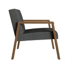 Poltrona Decorativa Madeira Maciça Jequitibá Assento Com Pers