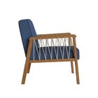 Poltrona Decorativa Madeira Maciça Jequitibá Assento Com Pers