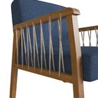 Poltrona Decorativa Madeira Maciça Jequitibá Assento Com Pers