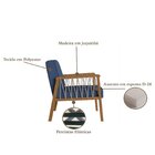 Poltrona Decorativa Madeira Maciça Jequitibá Assento Com Pers