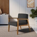 Poltrona Decorativa Madeira Maciça Jequitibá Assento Com Pers