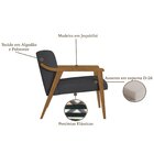 Poltrona Decorativa Madeira Maciça Jequitibá Assento Com Pers