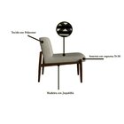 Poltrona Decorativa Madeira Maciça Jequitibá Assento Com Pers