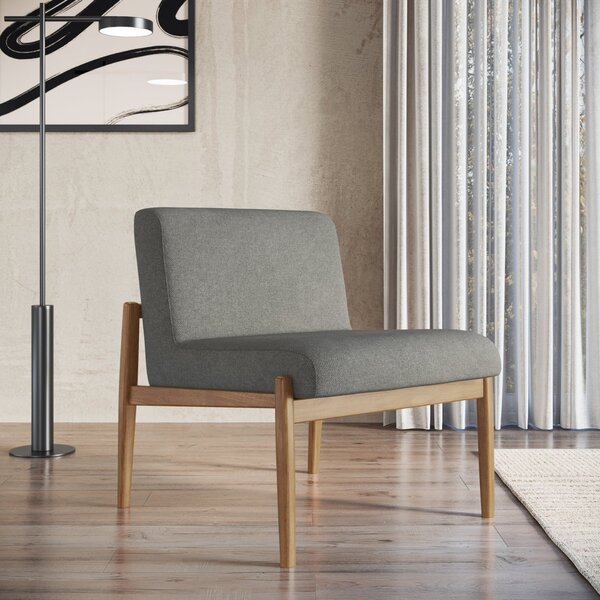 Poltrona Decorativa Madeira Maciça Jequitibá Assento Com Pers