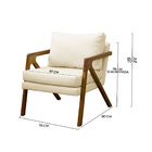 Poltrona Decorativa Madeira Maciça Luxo Itália - Zahav Estofa