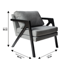 Poltrona Decorativa Madeira Maciça Super Luxo Italia Linho Ci