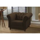 Poltrona Decorativa Maggiore Couro Conhaque G58 - Gran Belo