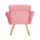 Poltrona Decorativa Malu Larhome Tecido Suede Veludo Rosa