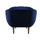 Poltrona Decorativa Marcela Veludo Azul Marinho Dal Poz Estof