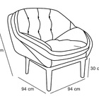Poltrona Decorativa Marcela Veludo Bege Dal Poz Estofados