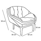 Poltrona Decorativa Marcela Veludo Marrom Base Madeira Castan