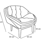 Poltrona Decorativa Marcela Veludo Marsala Dal Poz Estofados