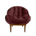 Poltrona Decorativa Marcela Veludo Marsala Dal Poz Estofados