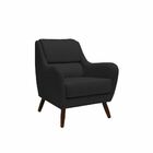 Poltrona Decorativa March Pu Sintético Preto G15 - Gran Belo