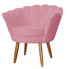 Poltrona Decorativa Margarida Suede - V8 Decor Rosa