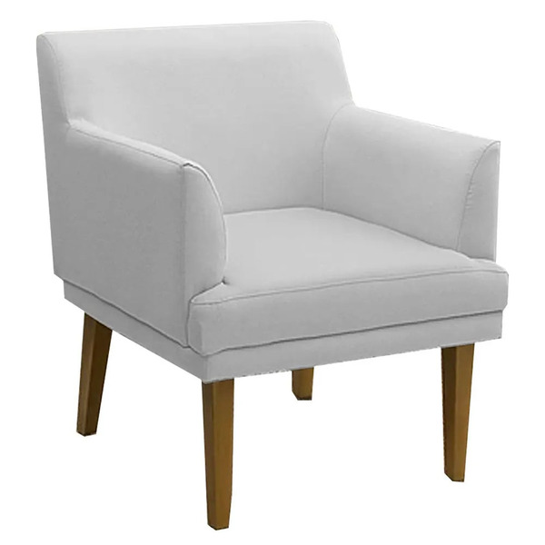 Poltrona Decorativa Mariana Corano Branco Ref 2500 -  Star Co