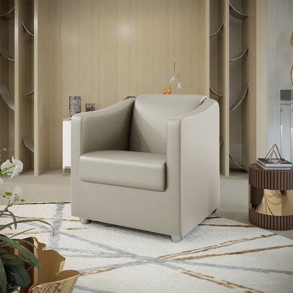 Poltrona Decorativa Mariana Corino Bege Dal Poz Estofados