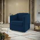 Poltrona Decorativa Mariana Suede Azul Marinho Dal Poz Estofa