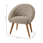 Poltrona Decorativa Maricá Inca Castor