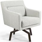 Poltrona Decorativa Marrie Base Giratória Matelassê Algodão