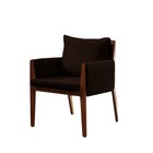 Poltrona Decorativa Marrom Em Veludo Angkor