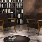 Poltrona Decorativa Marrom Em Veludo Dieter