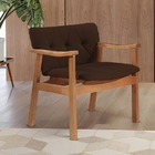 Poltrona Decorativa Marrom Em Veludo Sion