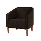 Poltrona Decorativa Marrom Em Veludo Wearstler