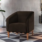 Poltrona Decorativa Marrom Em Veludo Wearstler