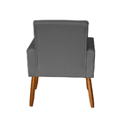Poltrona Decorativa Mel Material Sintético Cinza Dal Poz Esto